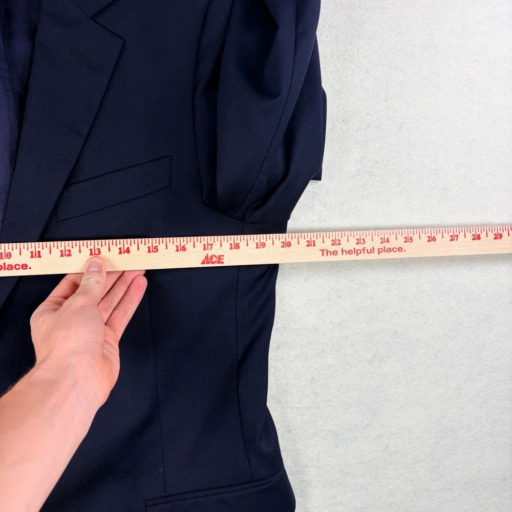 Brooks Brothers 1818 Fitzgerald Blazer 39R Navy Blue Wool 2-Button Sport Coat